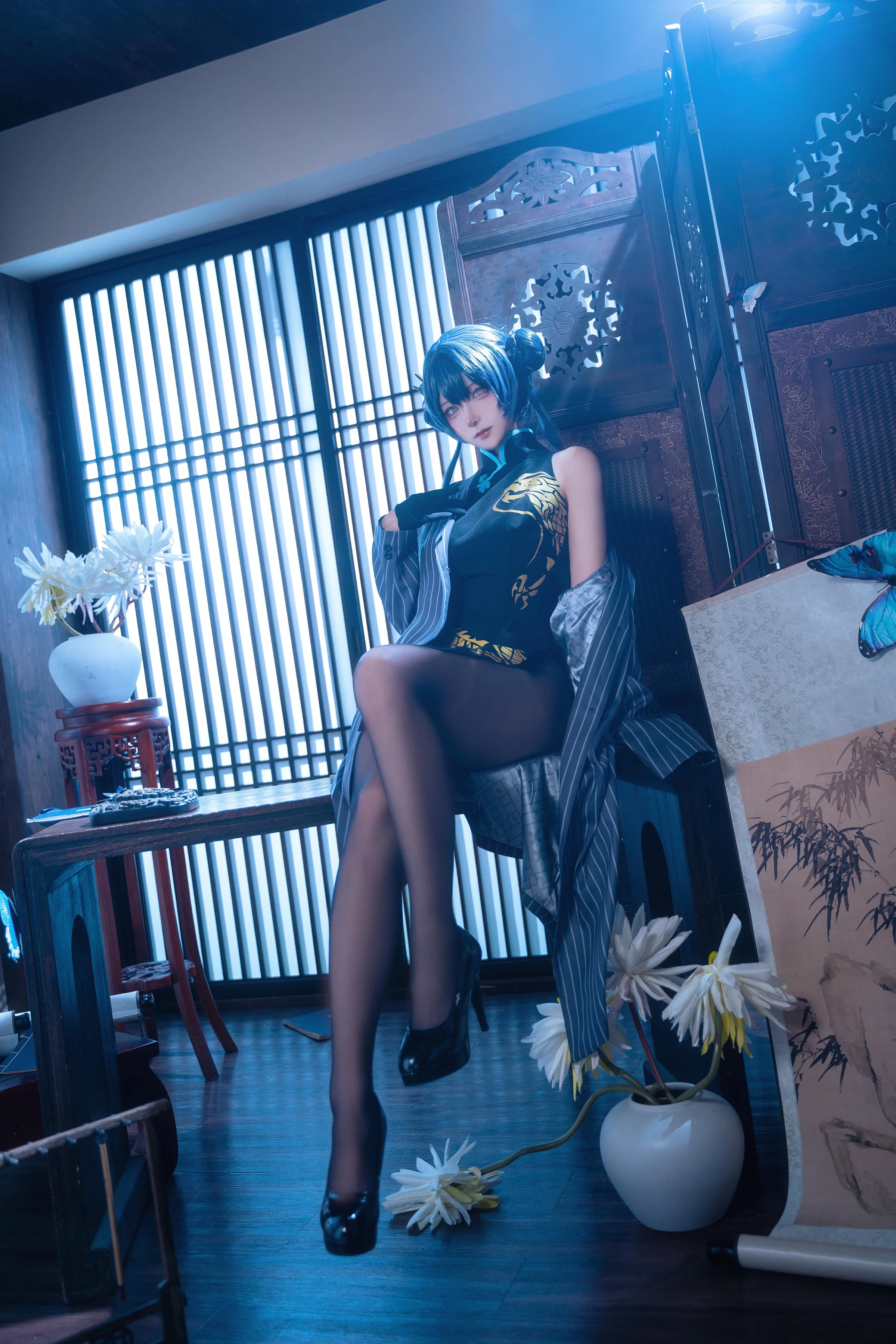 Seya-狮砸 NO.039 蔚蓝档案 妃咲 旗袍