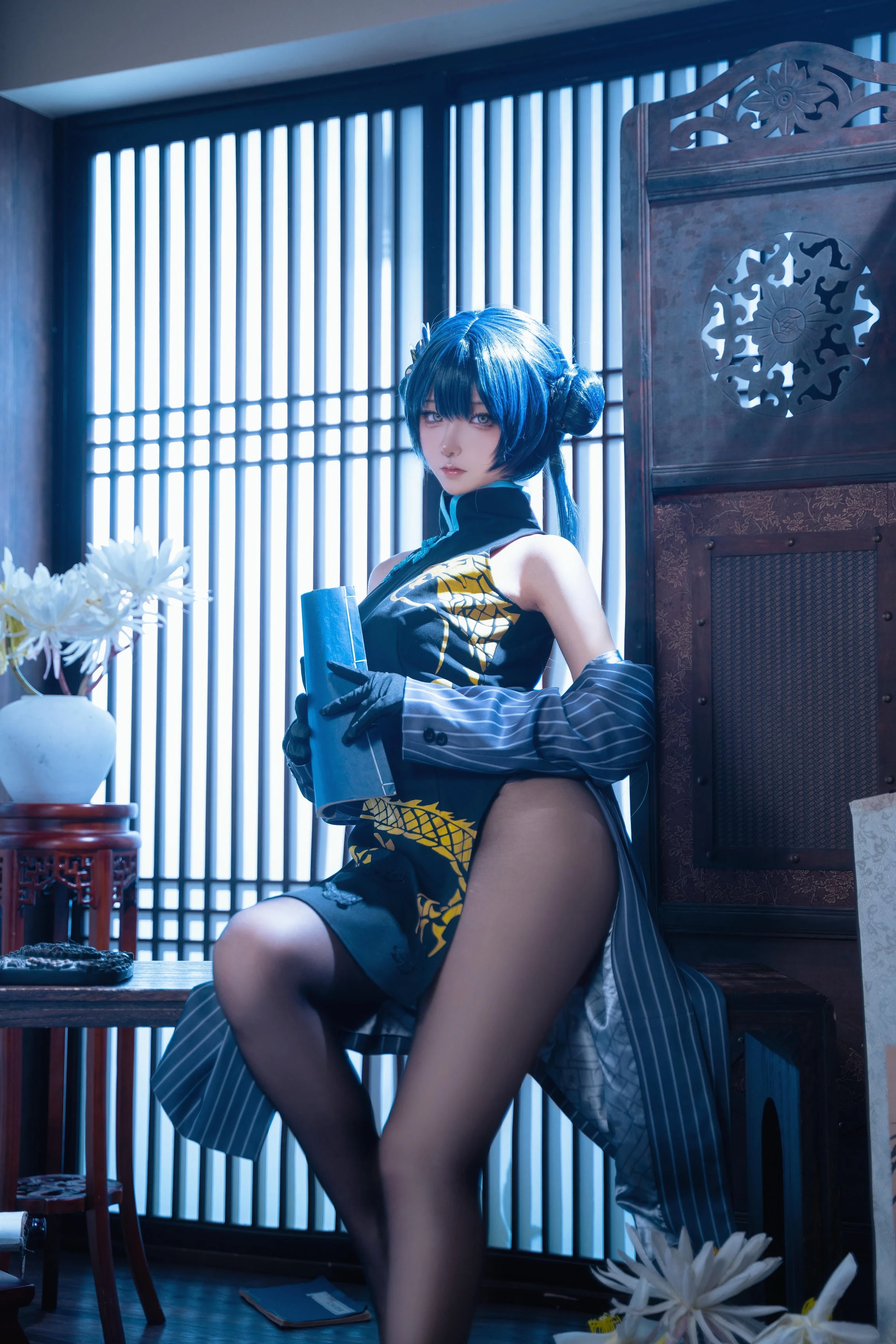 Seya-狮砸 NO.039 蔚蓝档案 妃咲 旗袍