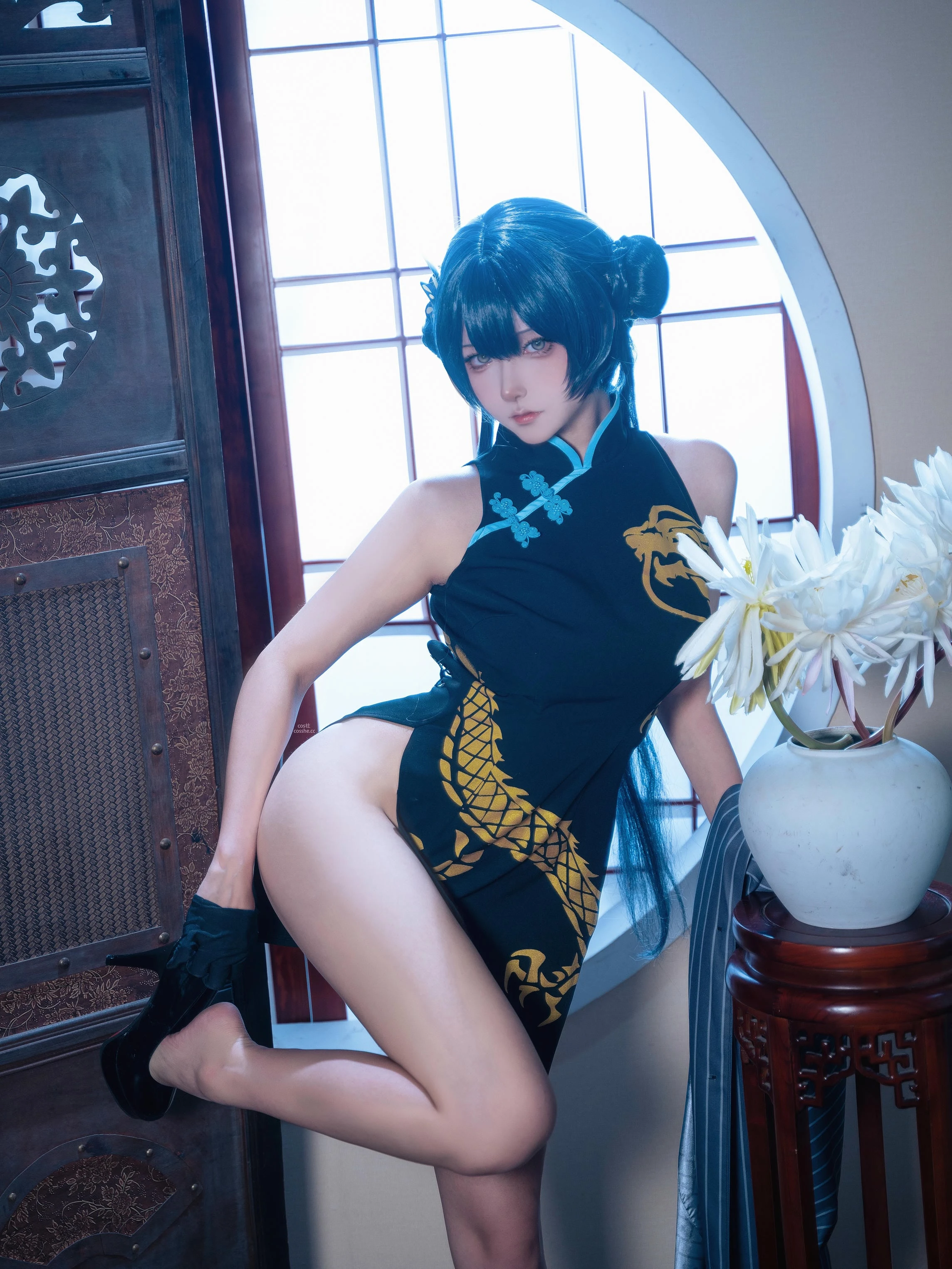 Seya-狮砸 NO.039 蔚蓝档案 妃咲 旗袍