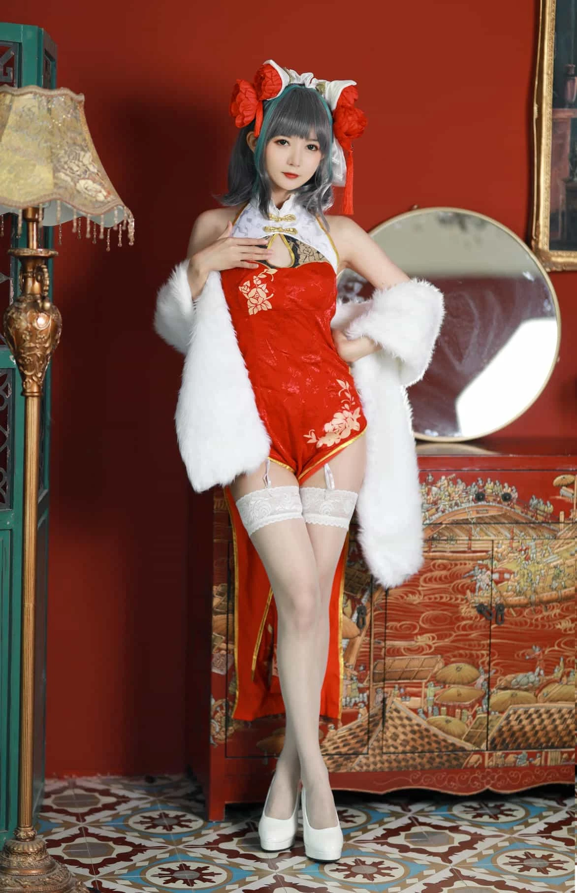酱 碧蓝航线 柴郡新春旗袍