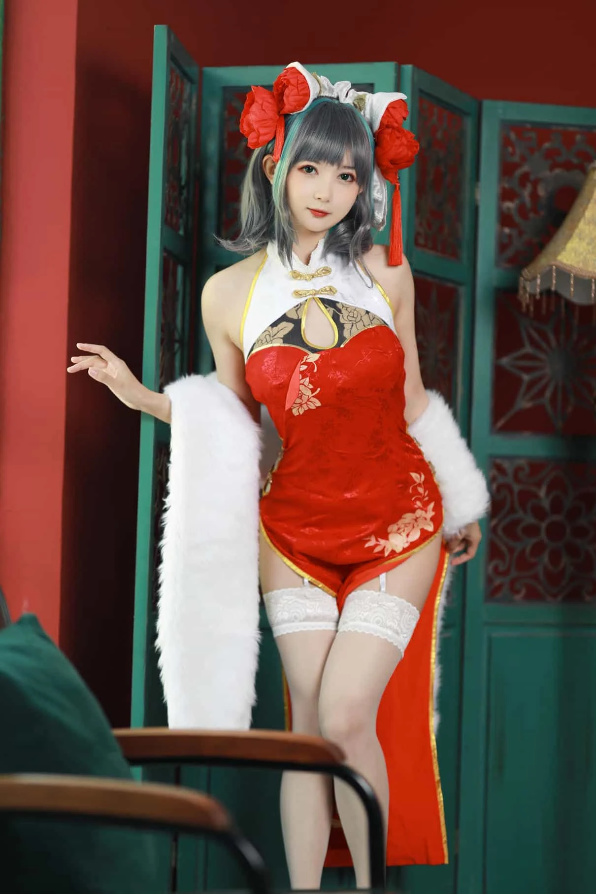 酱 碧蓝航线 柴郡新春旗袍
