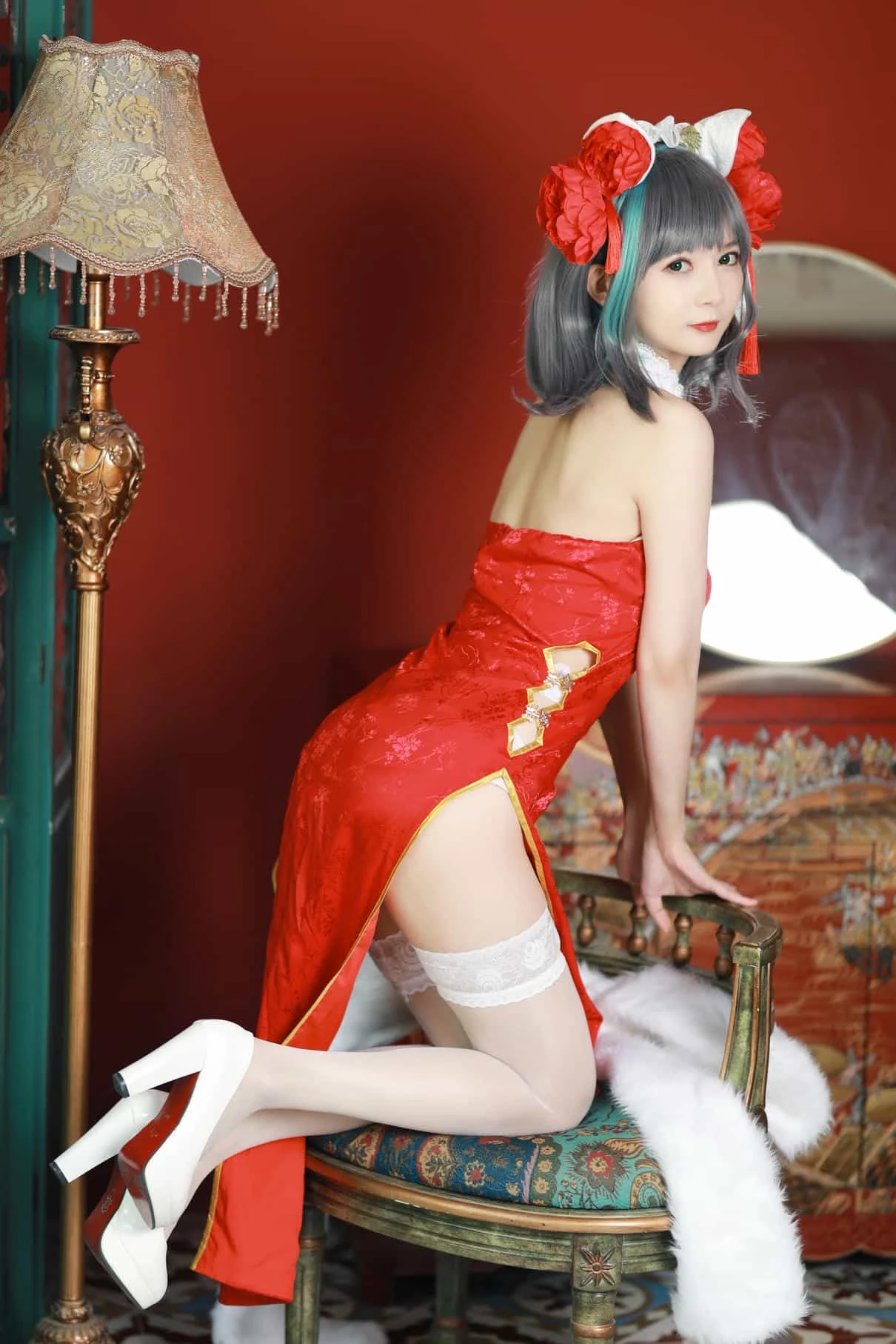 酱 碧蓝航线 柴郡新春旗袍