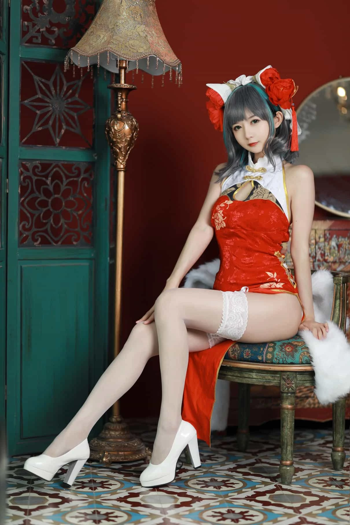 酱 碧蓝航线 柴郡新春旗袍