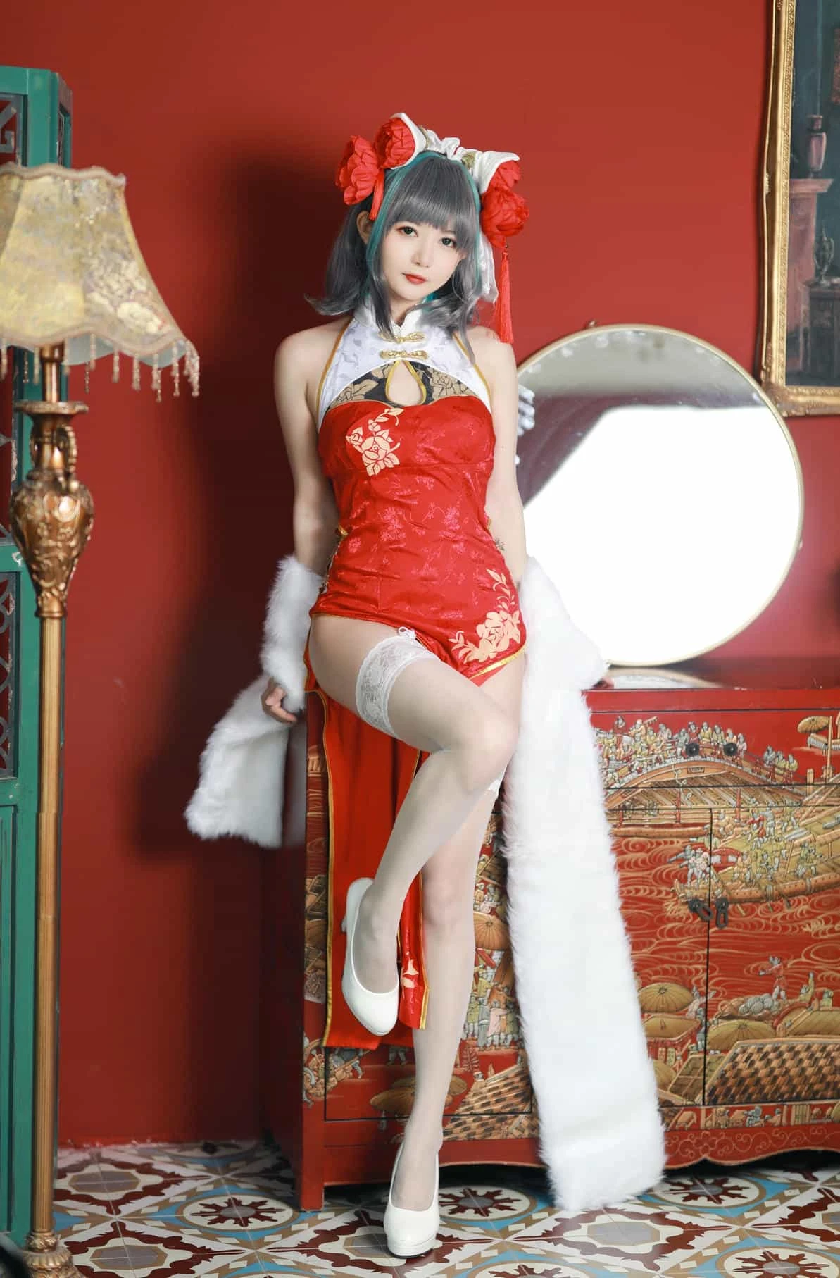 酱 碧蓝航线 柴郡新春旗袍