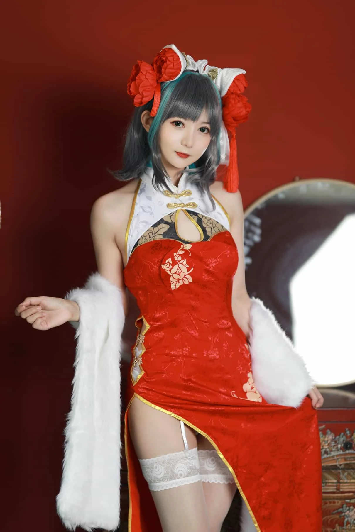 酱 碧蓝航线 柴郡新春旗袍