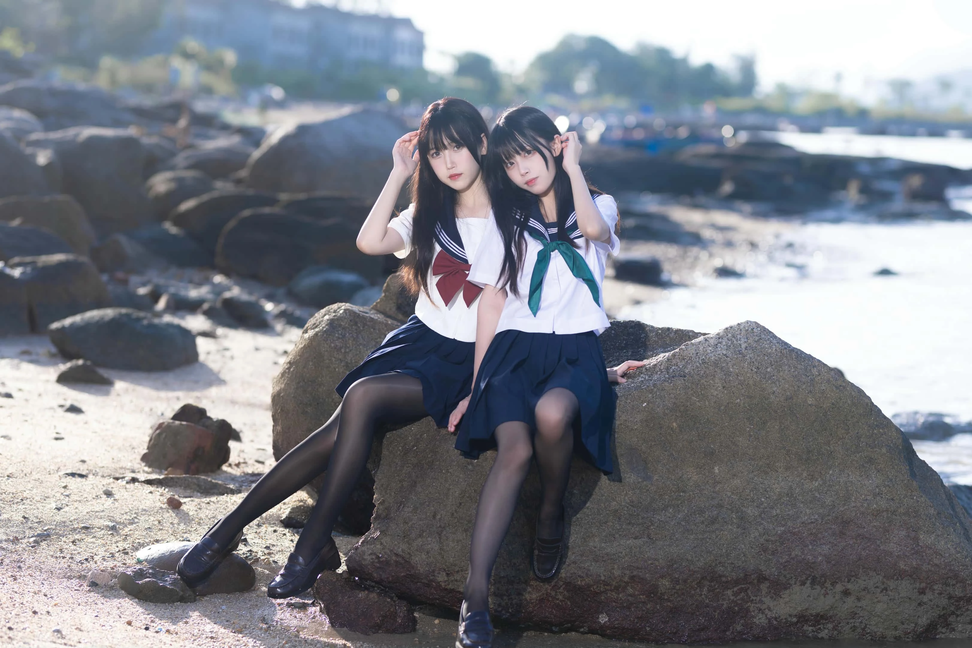 三無人型 &不呆猫 水手服百合黑丝
