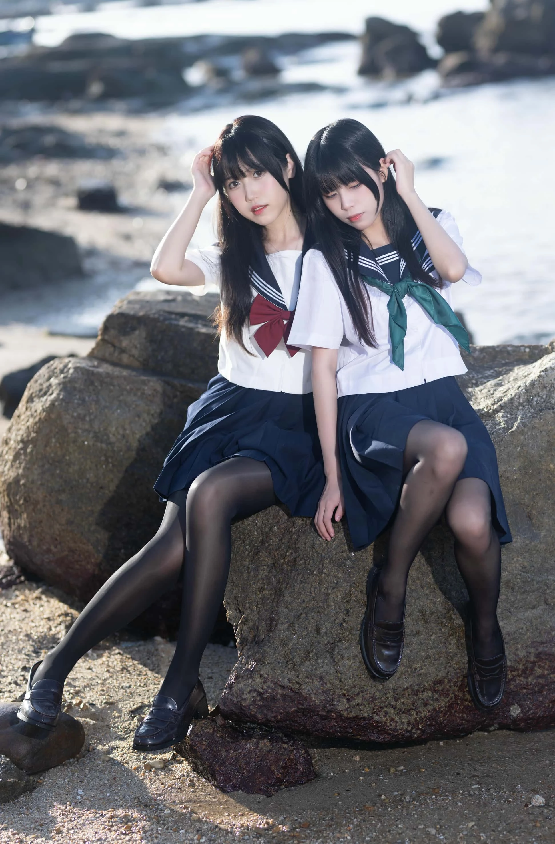 三無人型 &不呆猫 水手服百合黑丝
