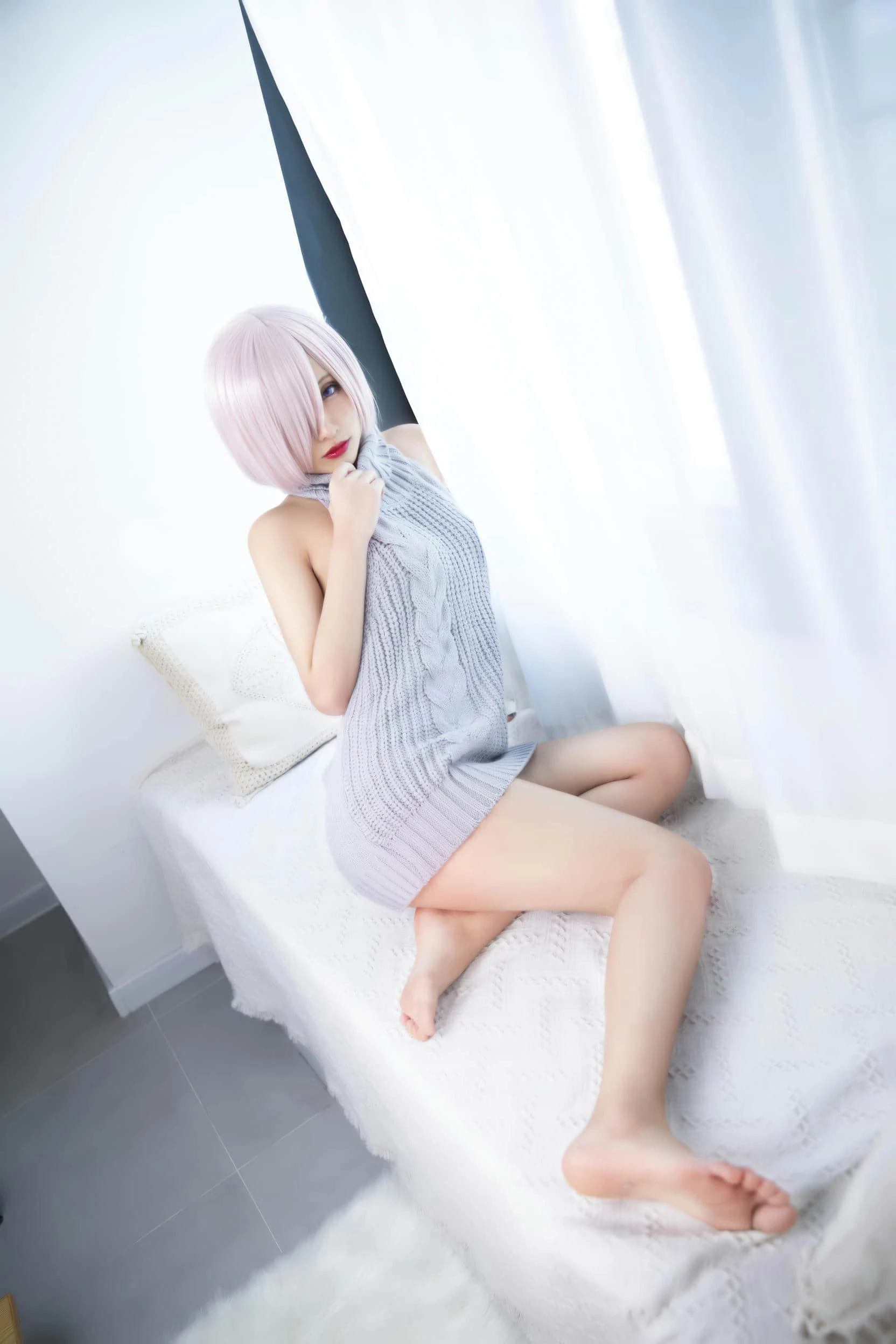 洛璃 LoLiSAMA FGO 玛修 露背毛衣