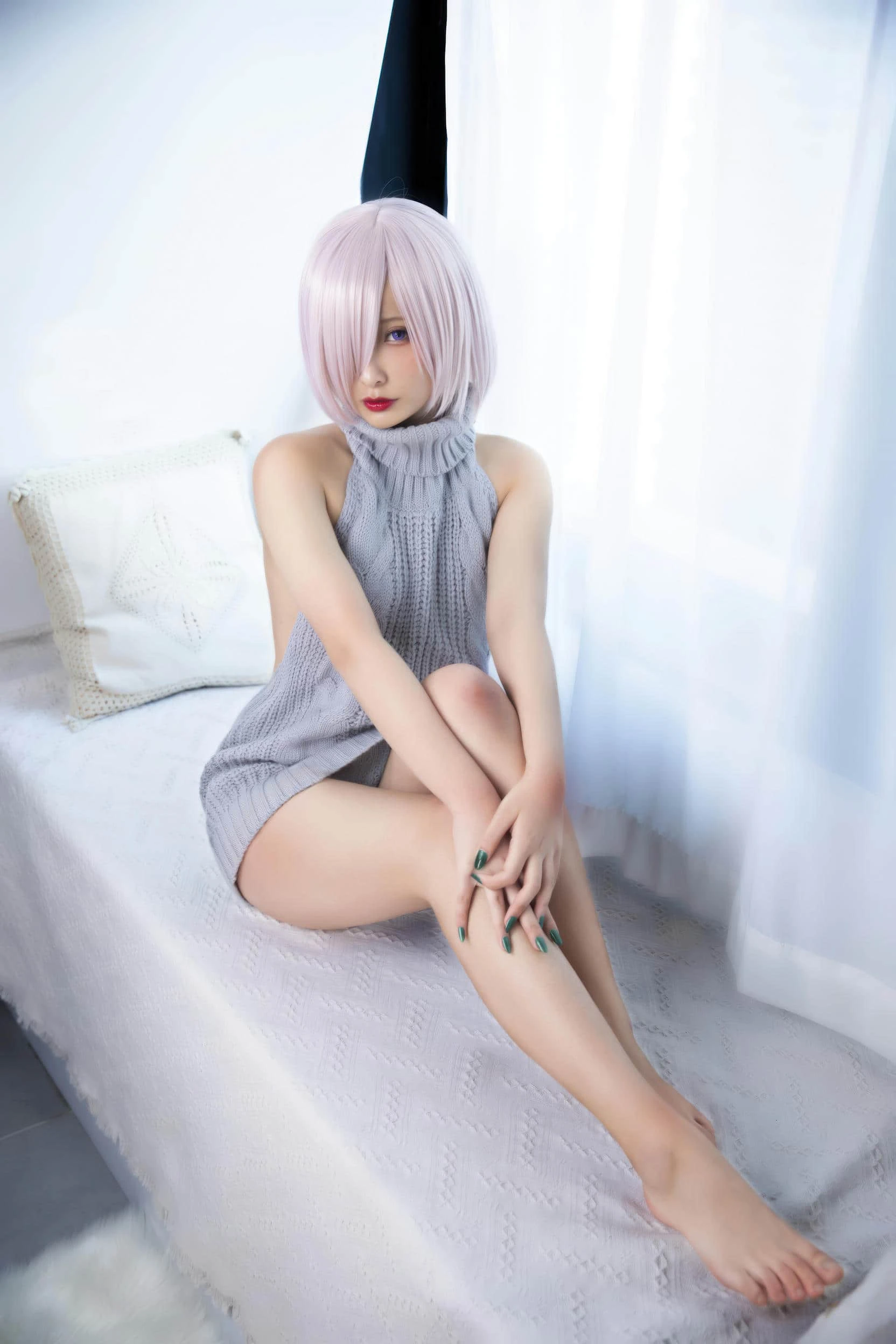 洛璃 LoLiSAMA FGO 玛修 露背毛衣