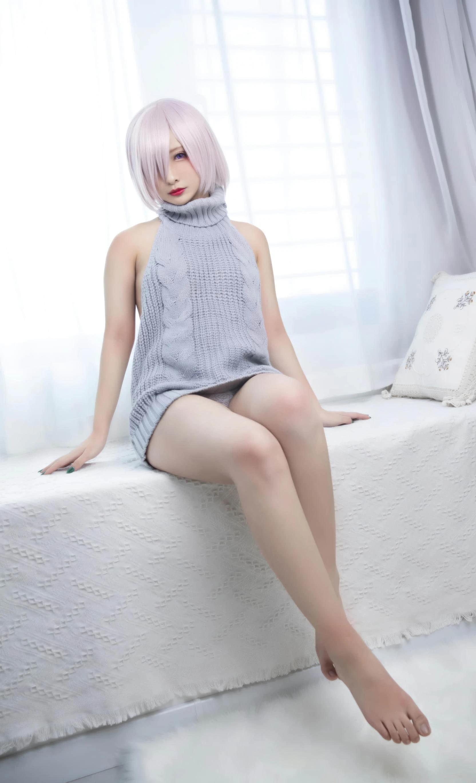 洛璃 LoLiSAMA FGO 玛修 露背毛衣