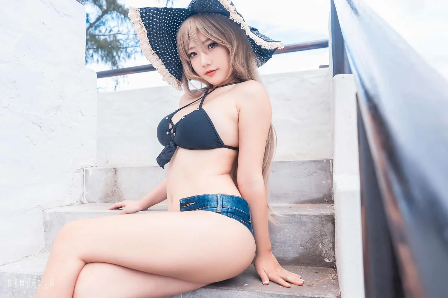 Messie Huang Jean Bart swimsuit