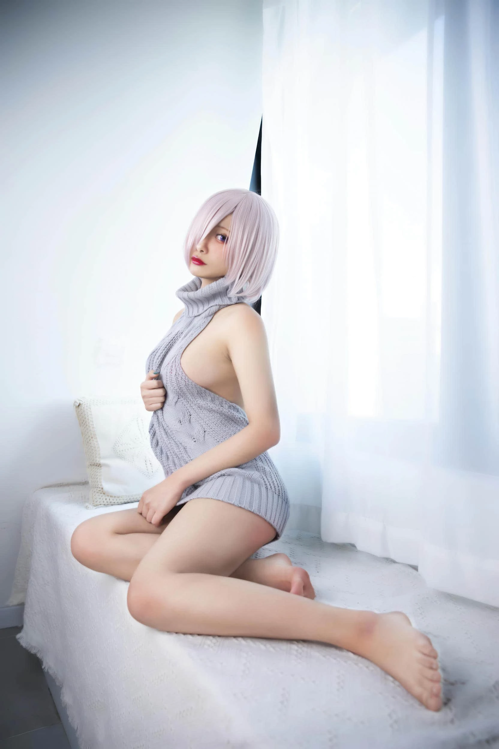 洛璃 LoLiSAMA FGO 玛修 露背毛衣