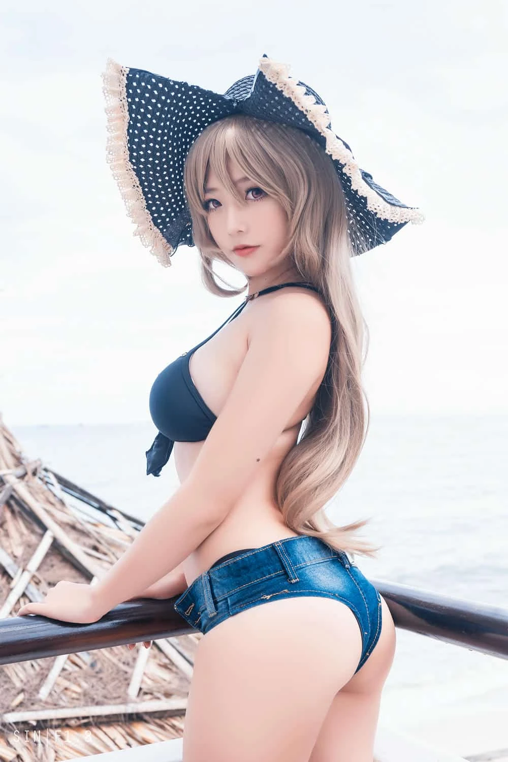 Messie Huang Jean Bart swimsuit