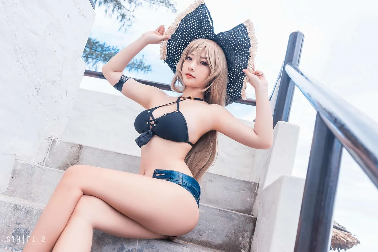 Messie Huang Jean Bart swimsuit