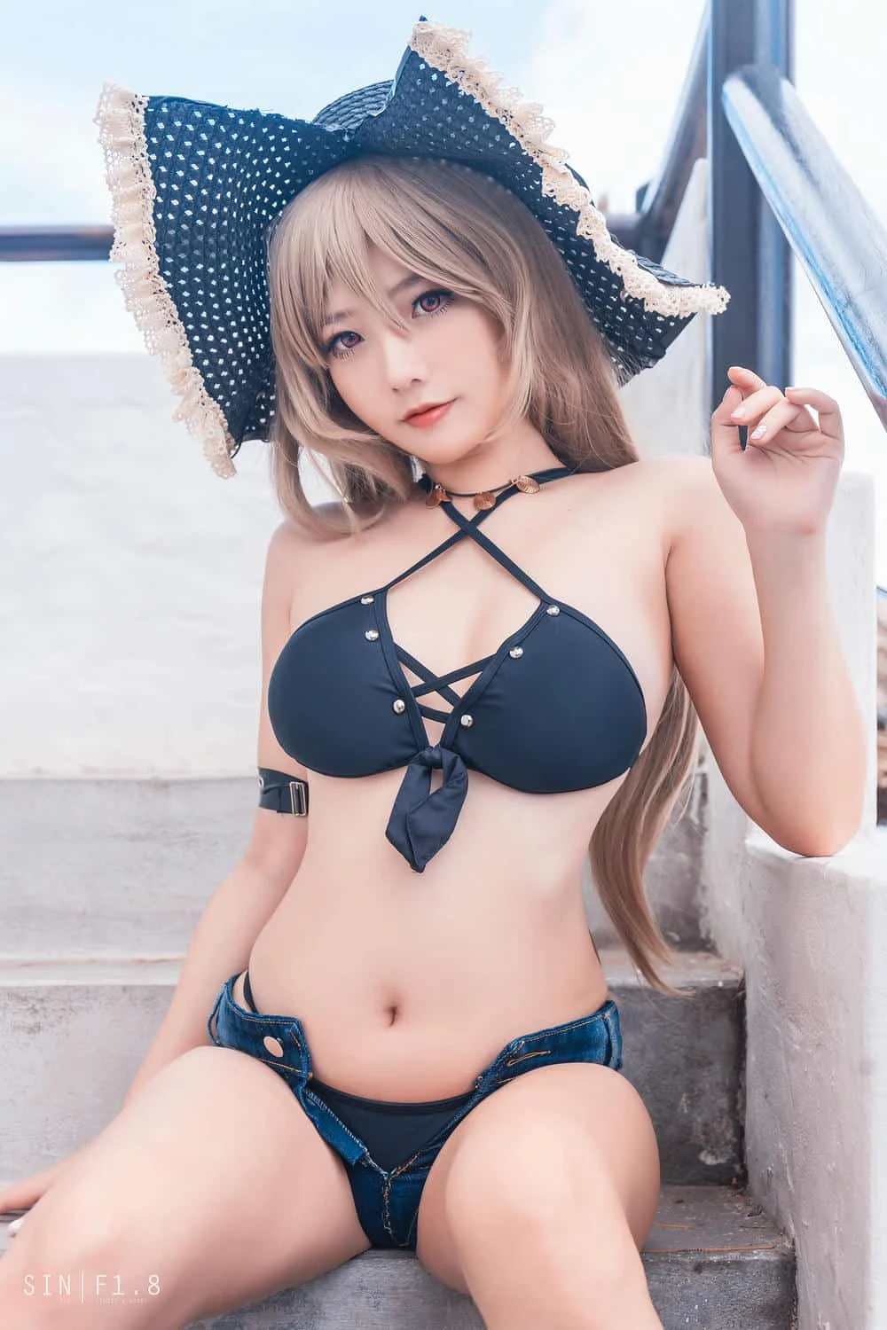 Messie Huang Jean Bart swimsuit