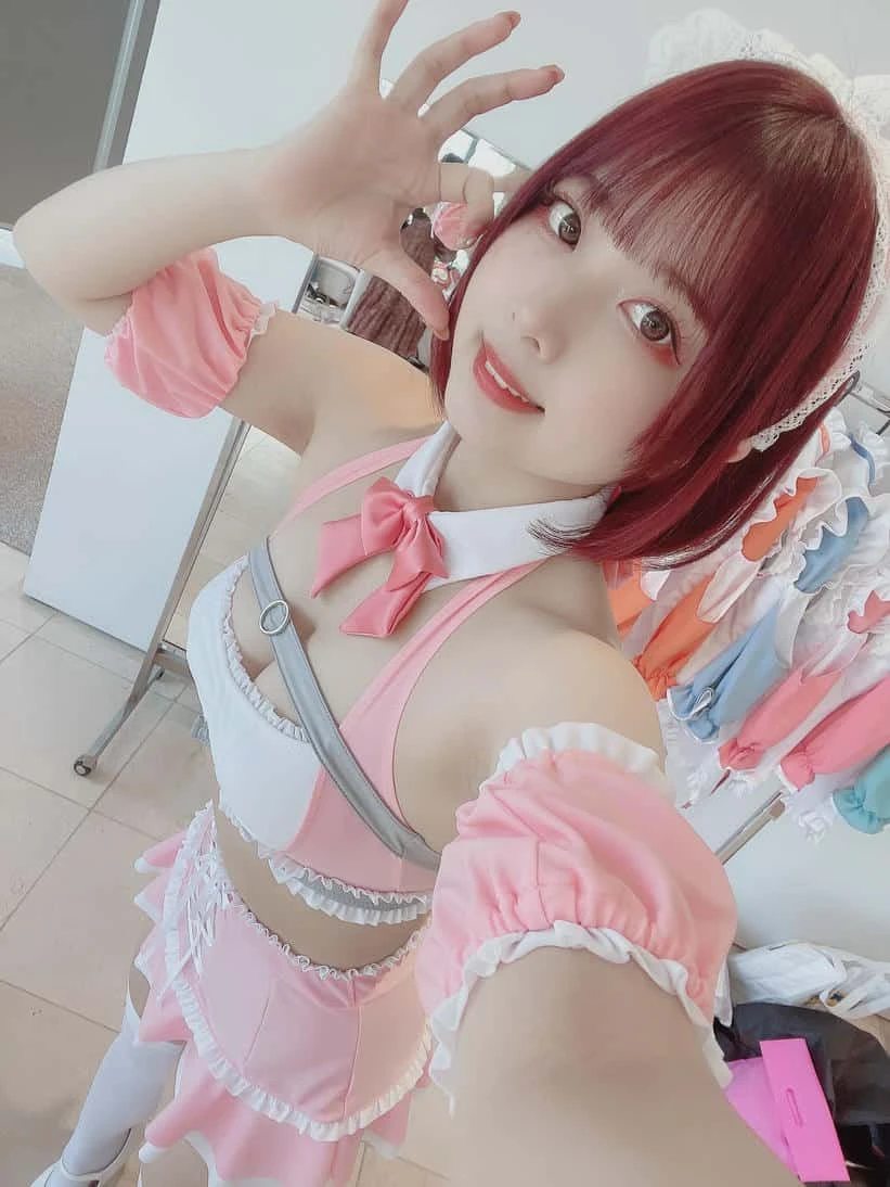 Sayako(さやこ) とみこ🍣(@1035_magica) 2022-10-30 ピンクのメイド水着