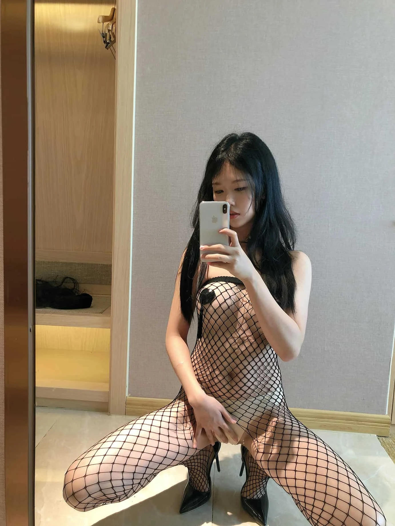 抖娘-利世 定制-连身网袜