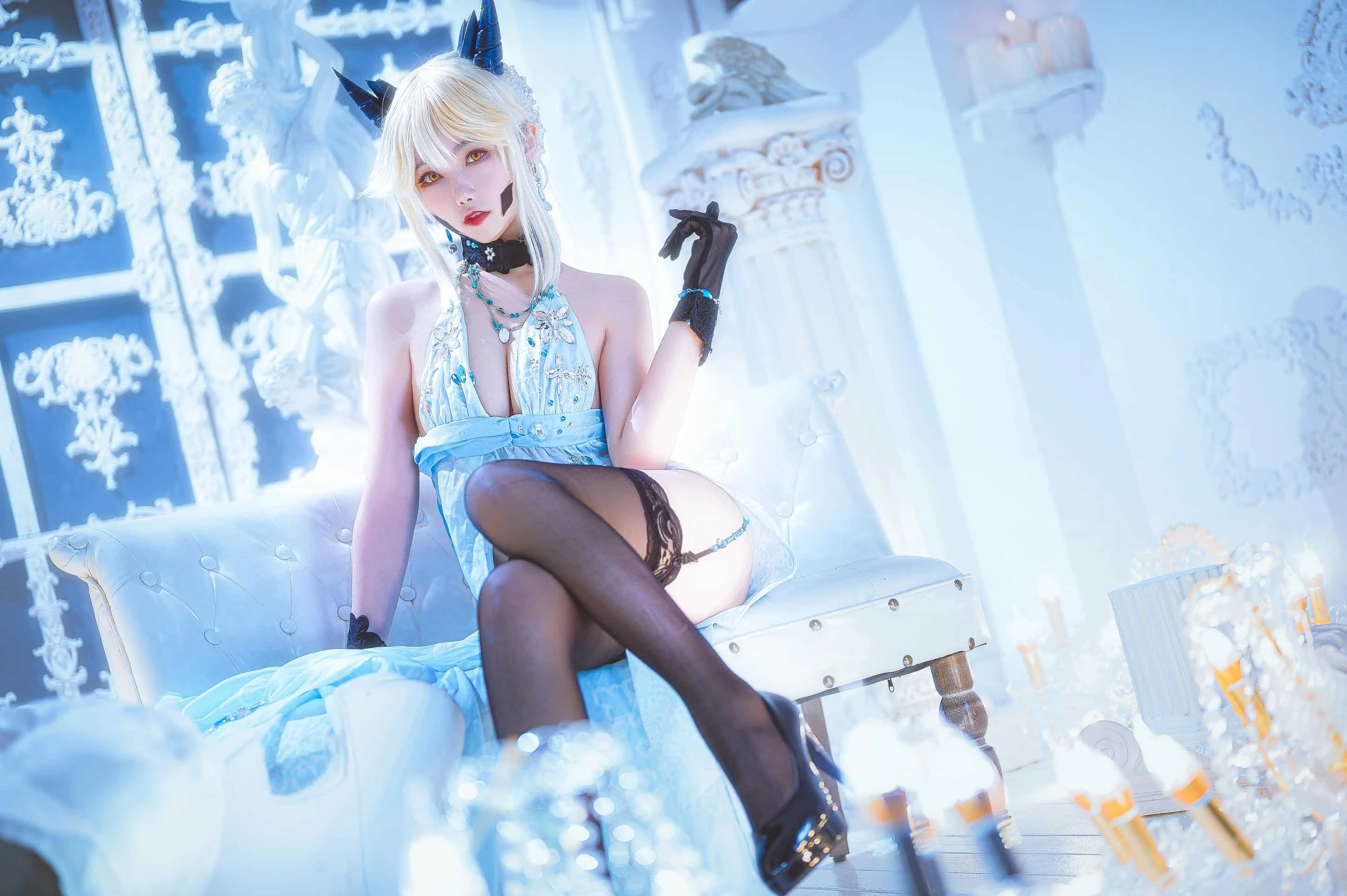 Momoko葵葵 黑枪呆礼服