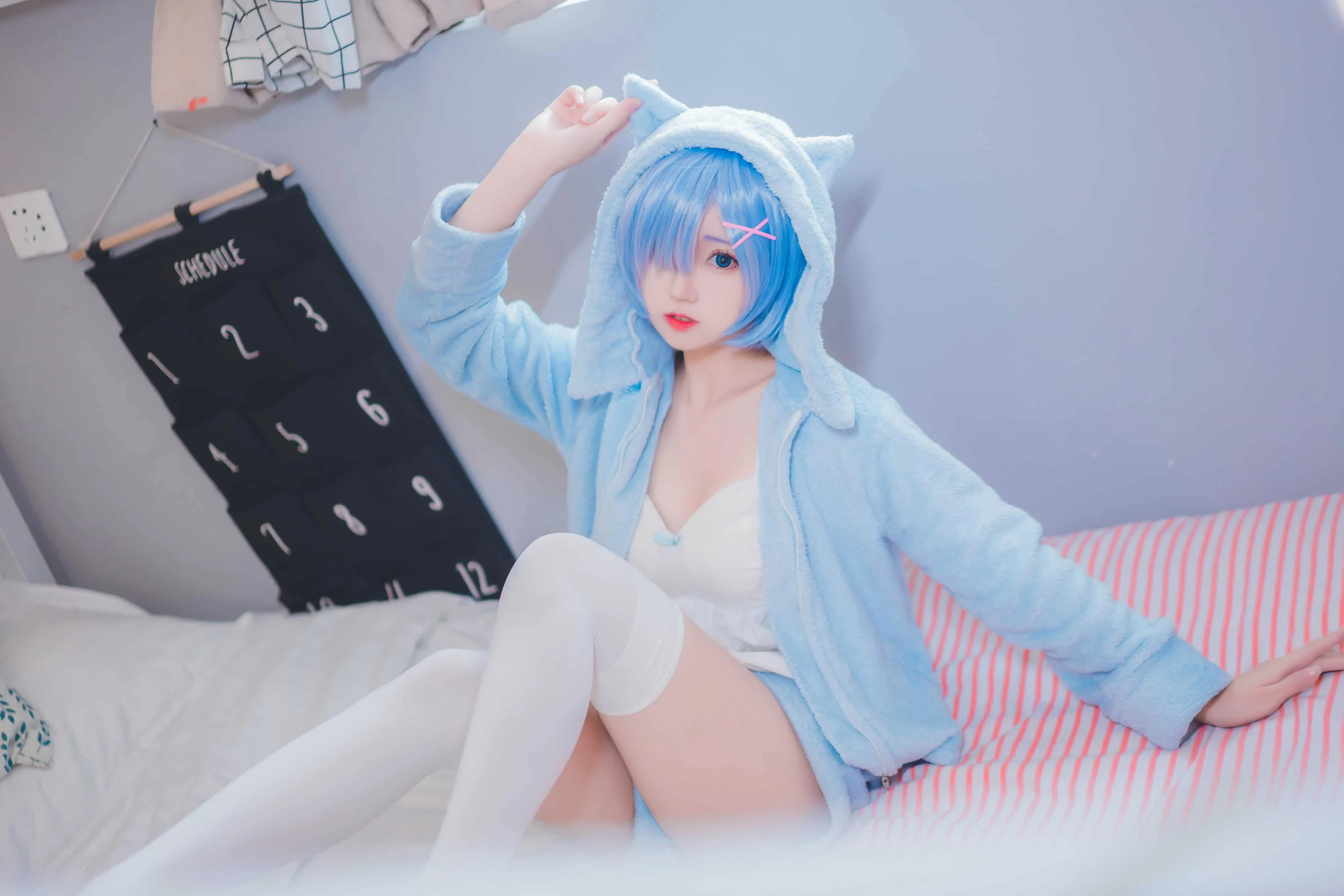 猫君君_MaoJun 雷姆猫耳睡衣
