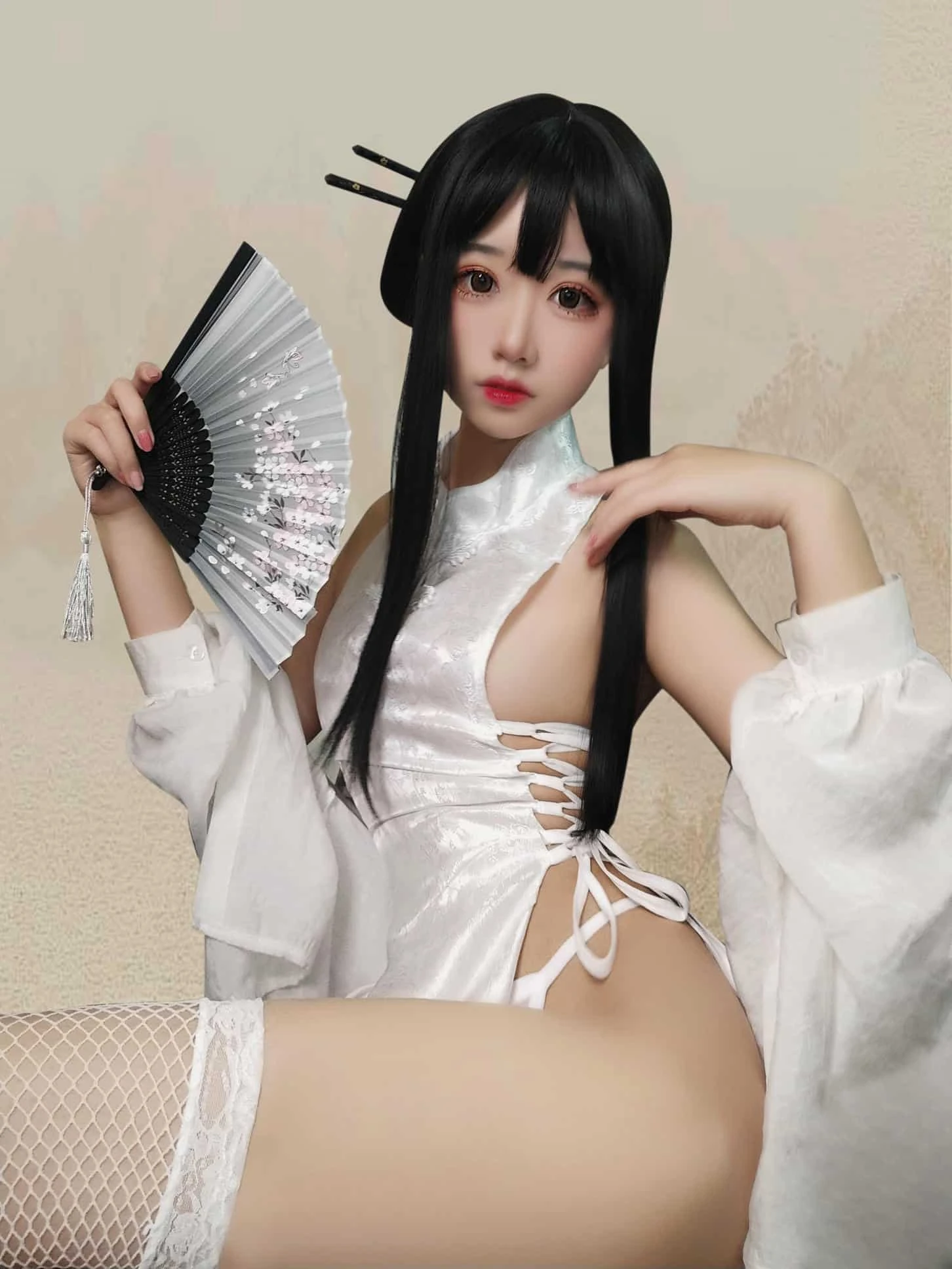猫君君_MaoJun 绑带旗袍