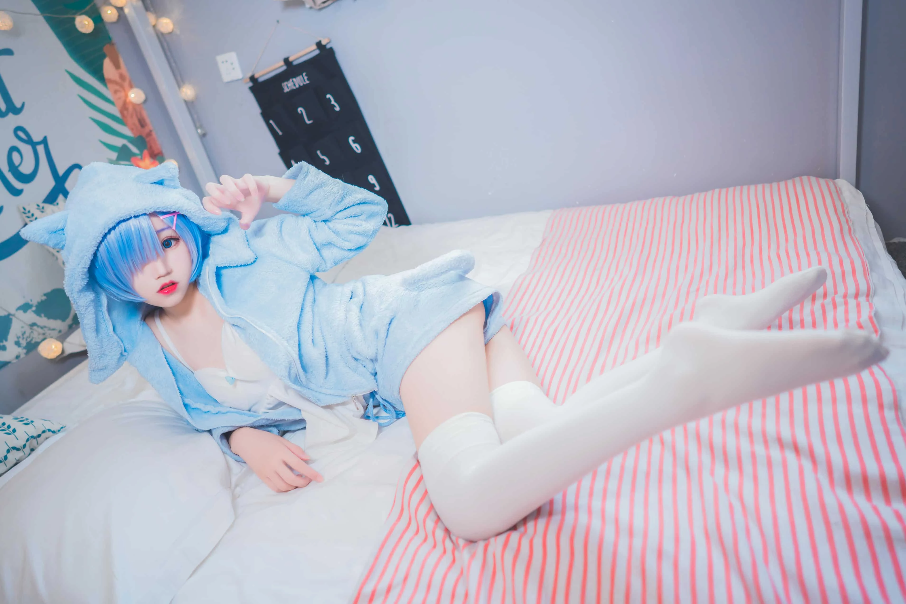 猫君君_MaoJun 雷姆猫耳睡衣