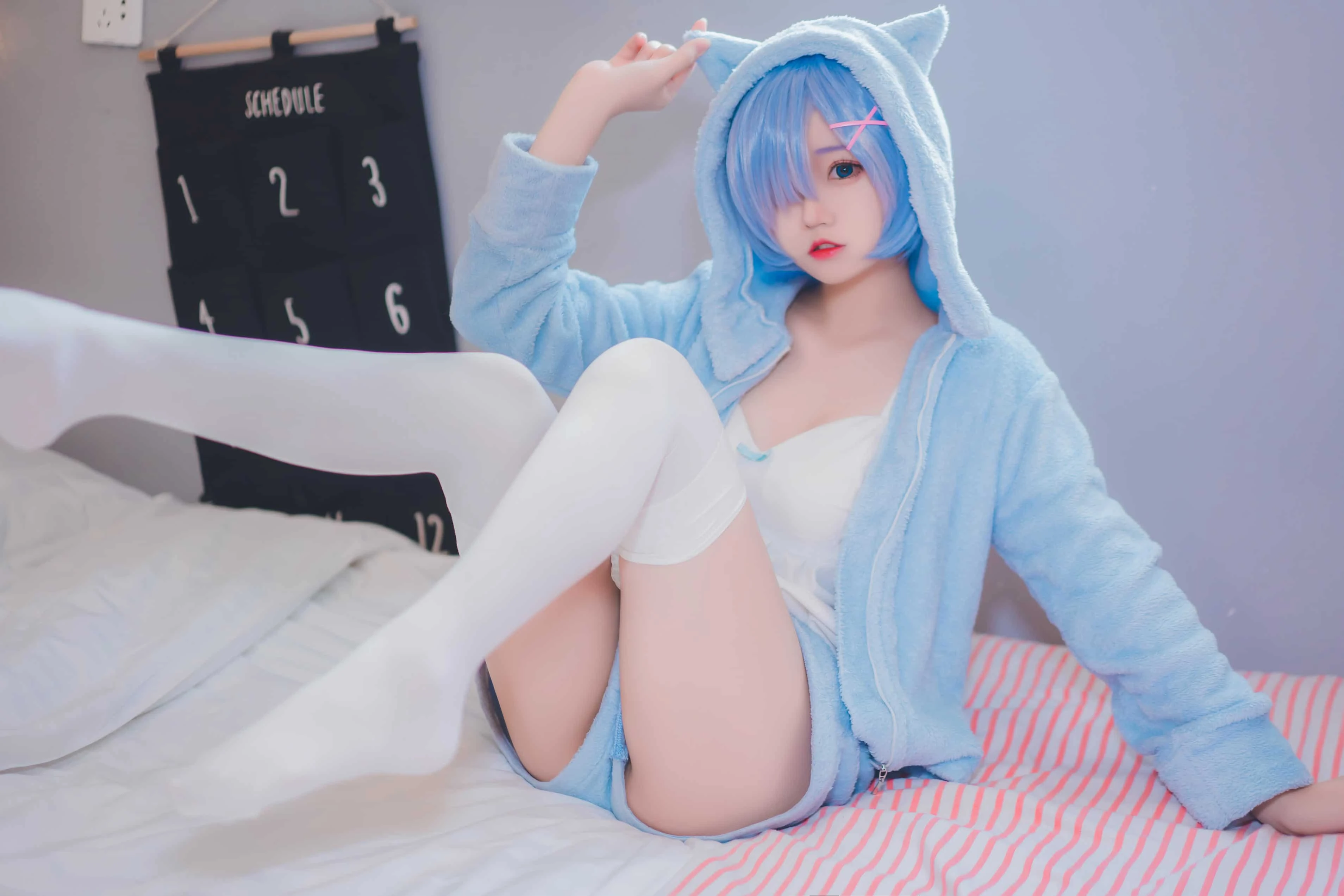 猫君君_MaoJun 雷姆猫耳睡衣