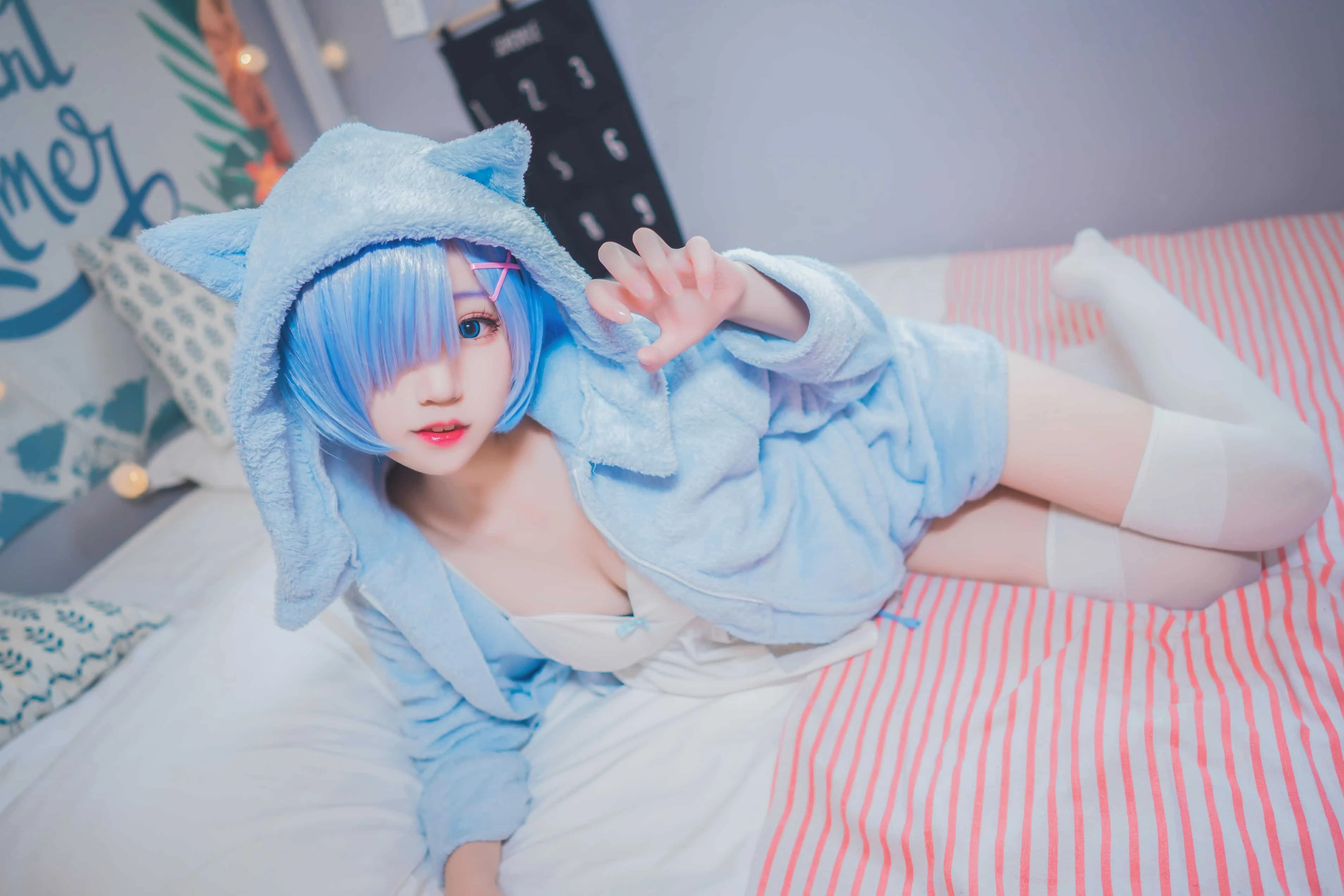 猫君君_MaoJun 雷姆猫耳睡衣