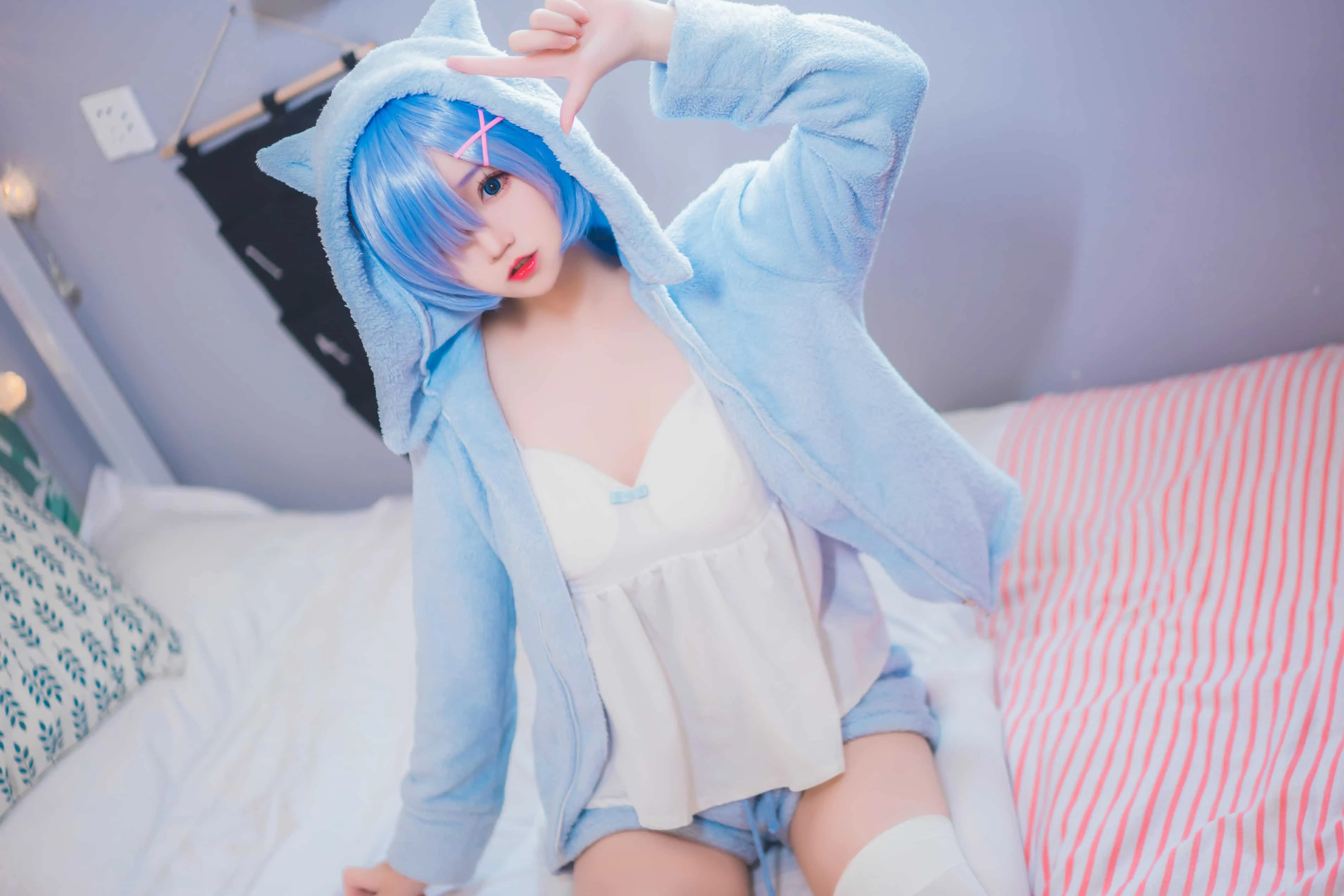 猫君君_MaoJun 雷姆猫耳睡衣