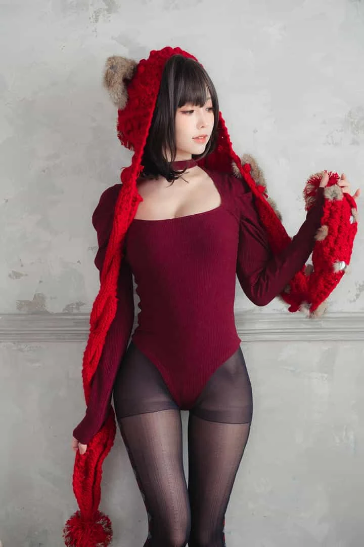 ElyEE子 红色 KNITTING