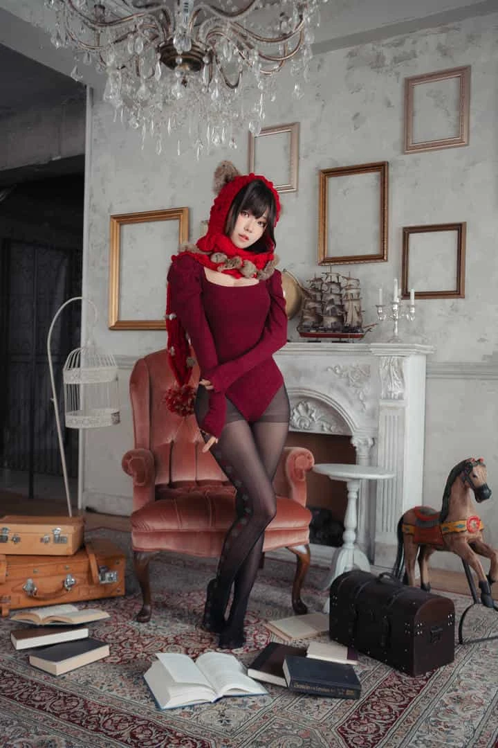ElyEE子 红色 KNITTING