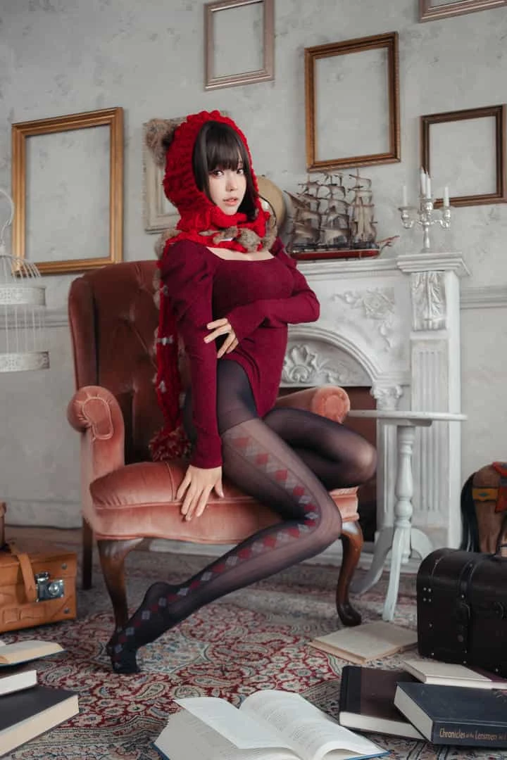 ElyEE子 红色 KNITTING