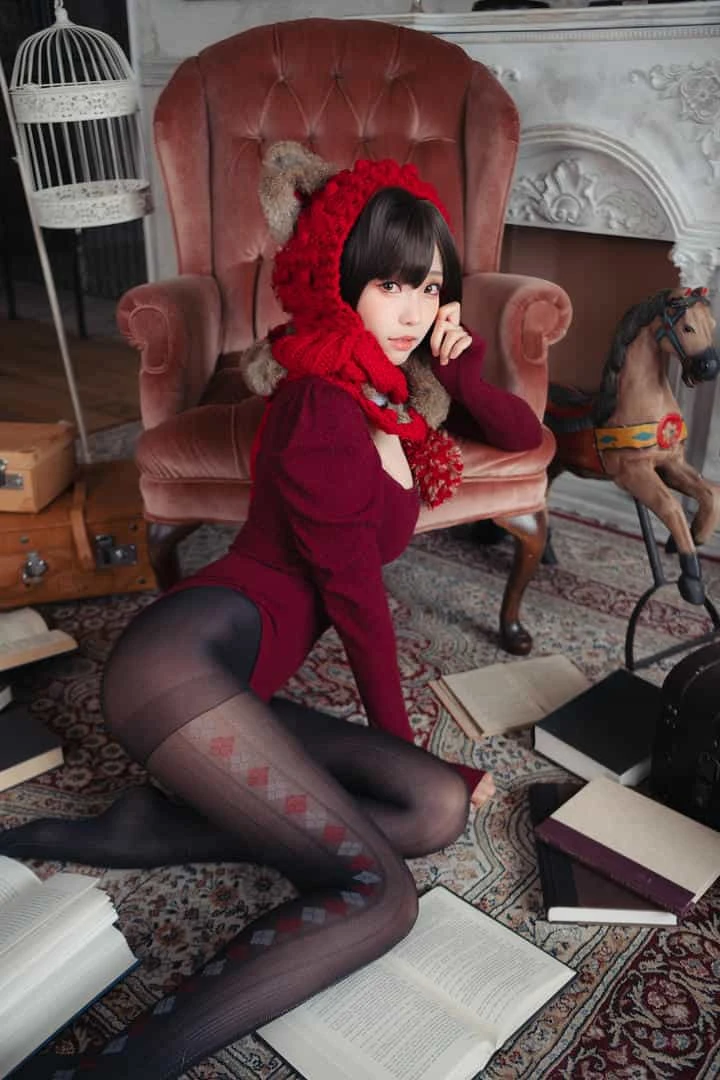 ElyEE子 红色 KNITTING