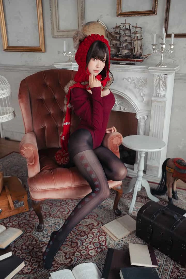 ElyEE子 红色 KNITTING