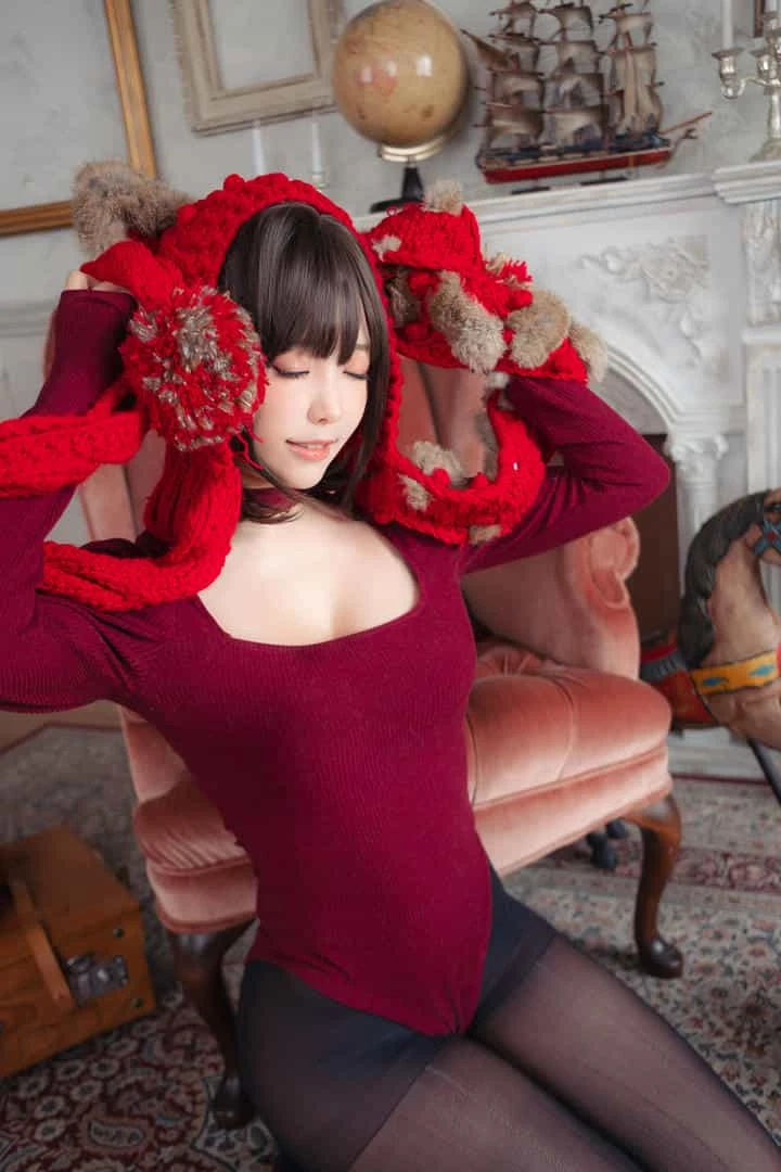 ElyEE子 红色 KNITTING