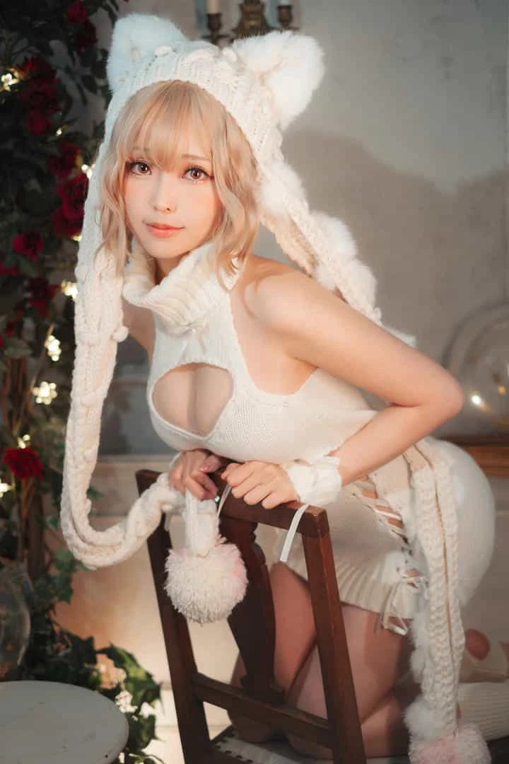 ElyEE子 白色 KNITTING