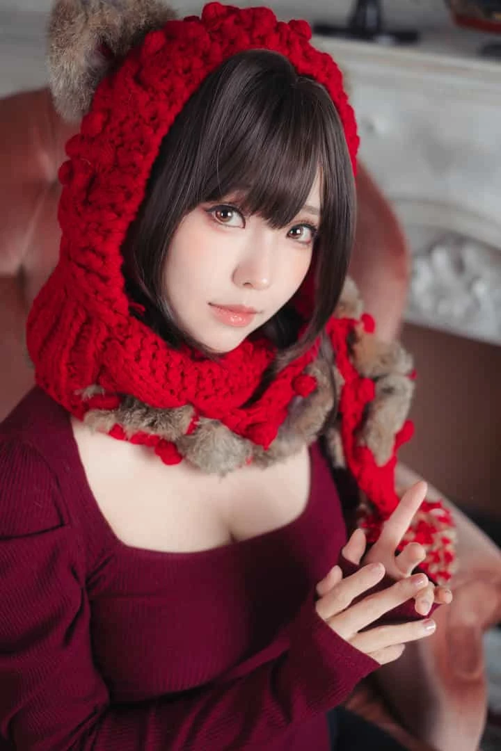 ElyEE子 红色 KNITTING