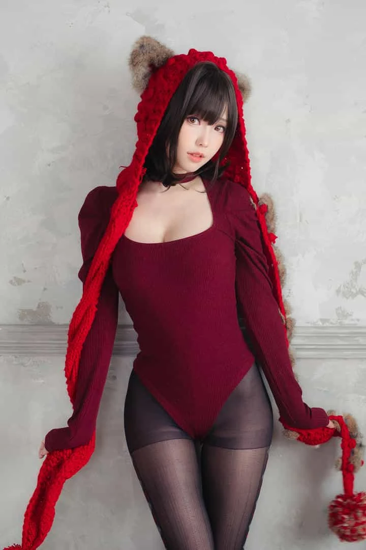 ElyEE子 红色 KNITTING