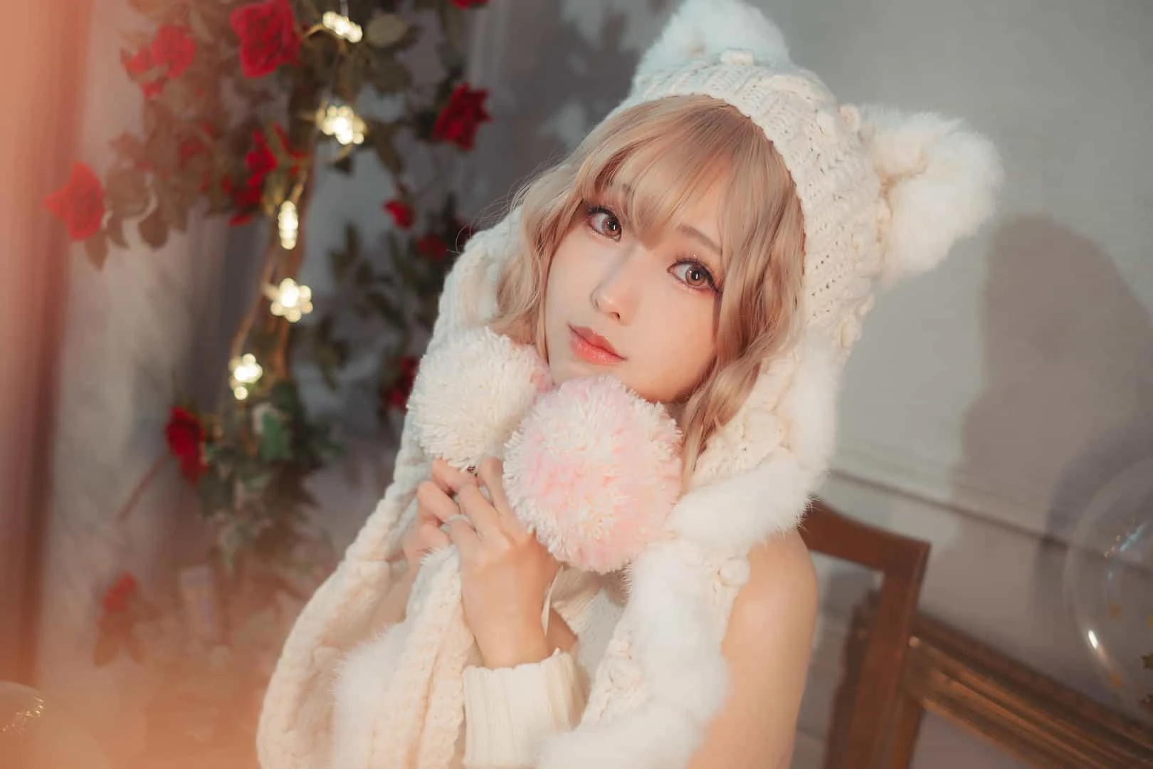 ElyEE子 白色 KNITTING