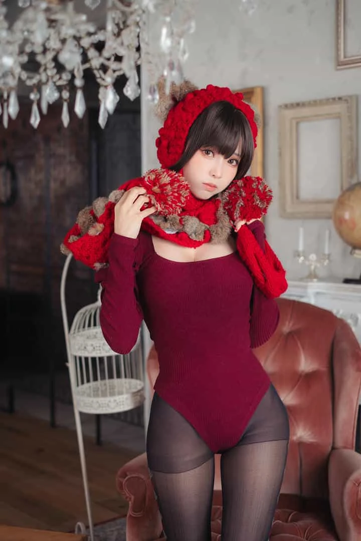 ElyEE子 红色 KNITTING
