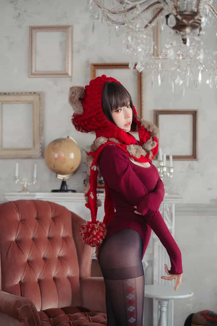 ElyEE子 红色 KNITTING