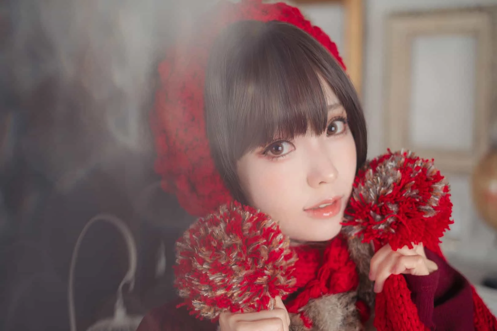 ElyEE子 红色 KNITTING