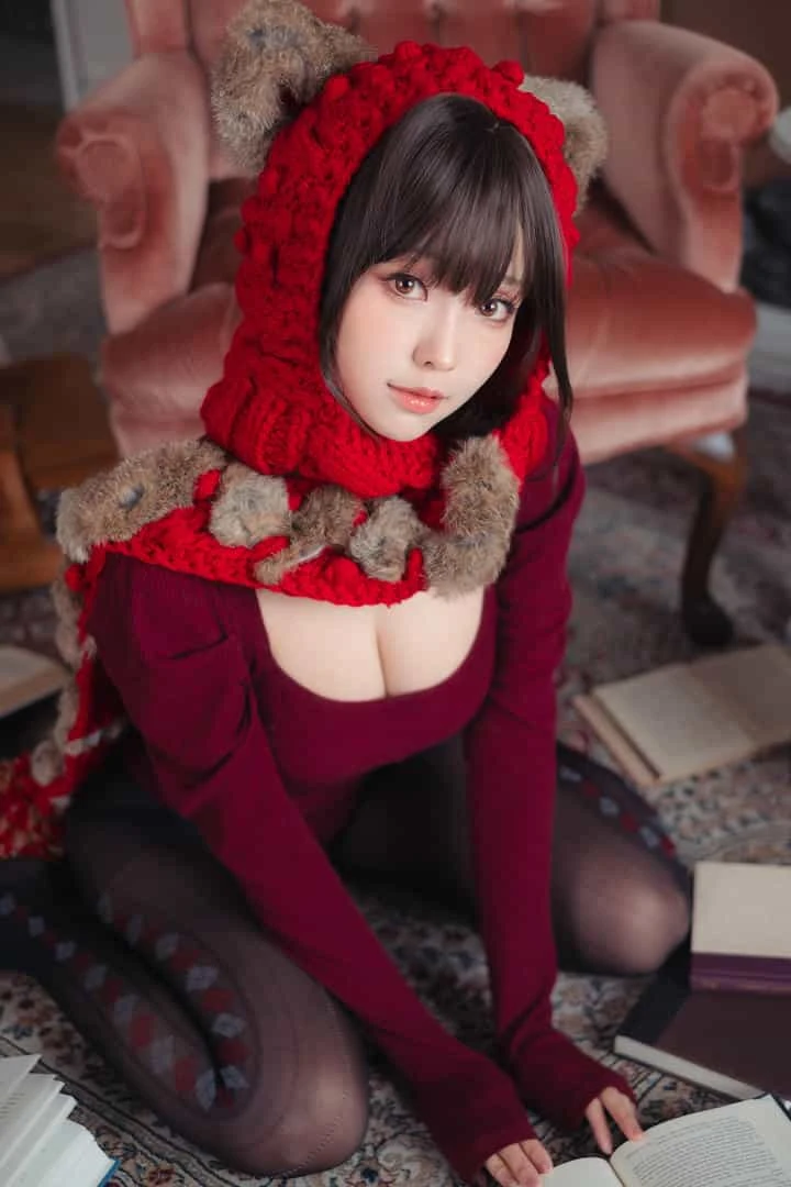 ElyEE子 红色 KNITTING