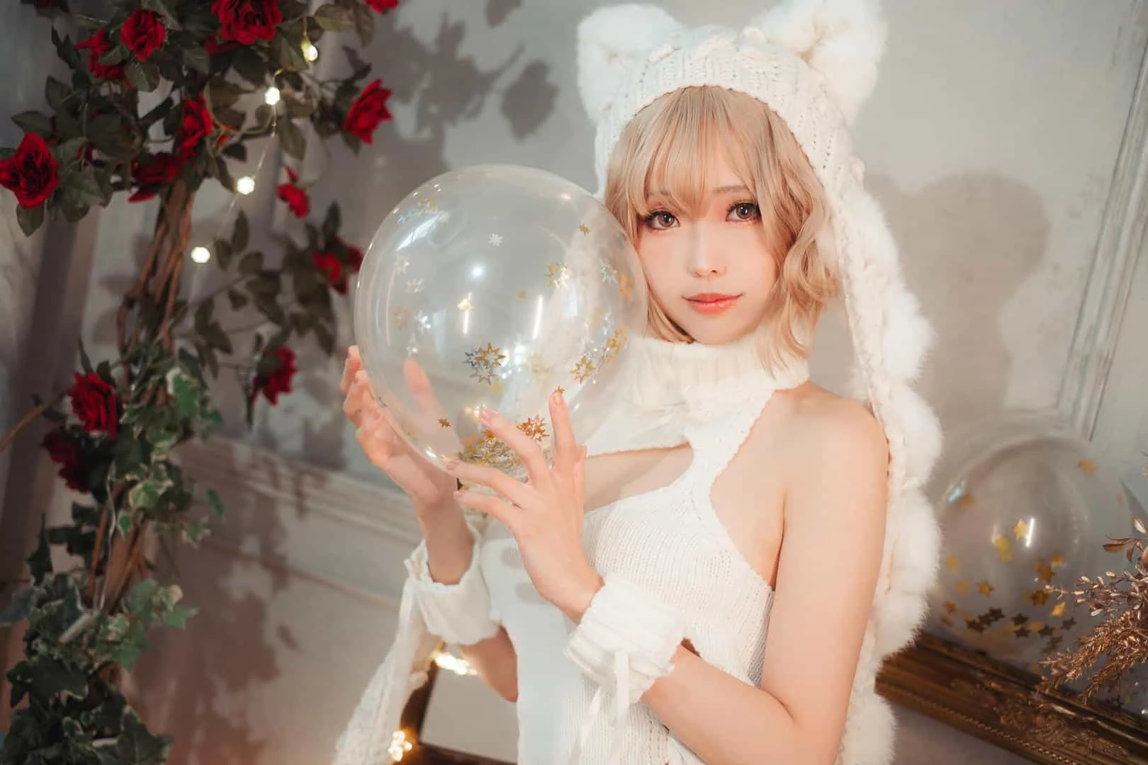 ElyEE子 白色 KNITTING