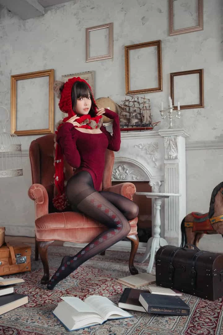 ElyEE子 红色 KNITTING