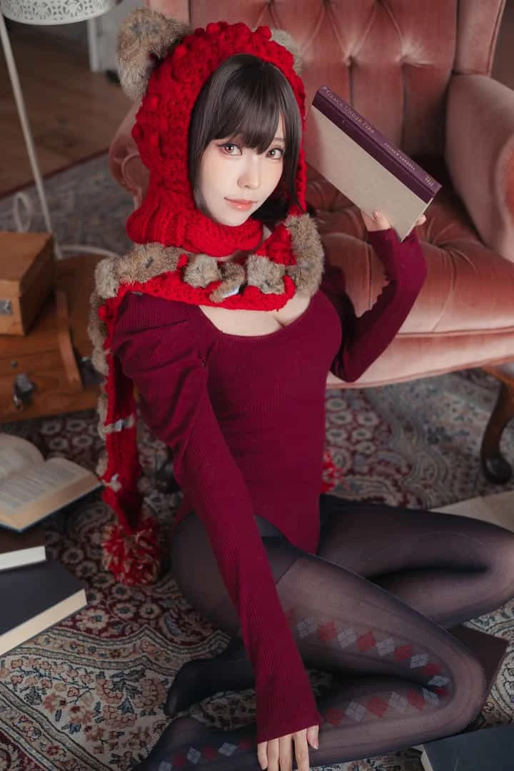 ElyEE子 红色 KNITTING