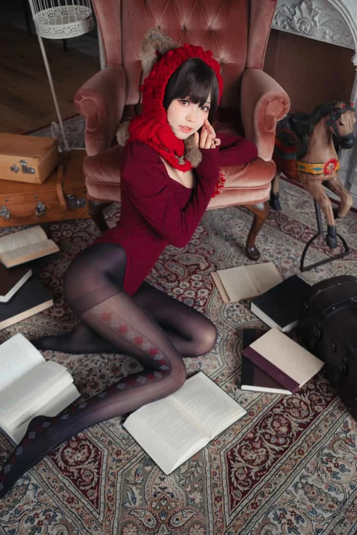 ElyEE子 红色 KNITTING