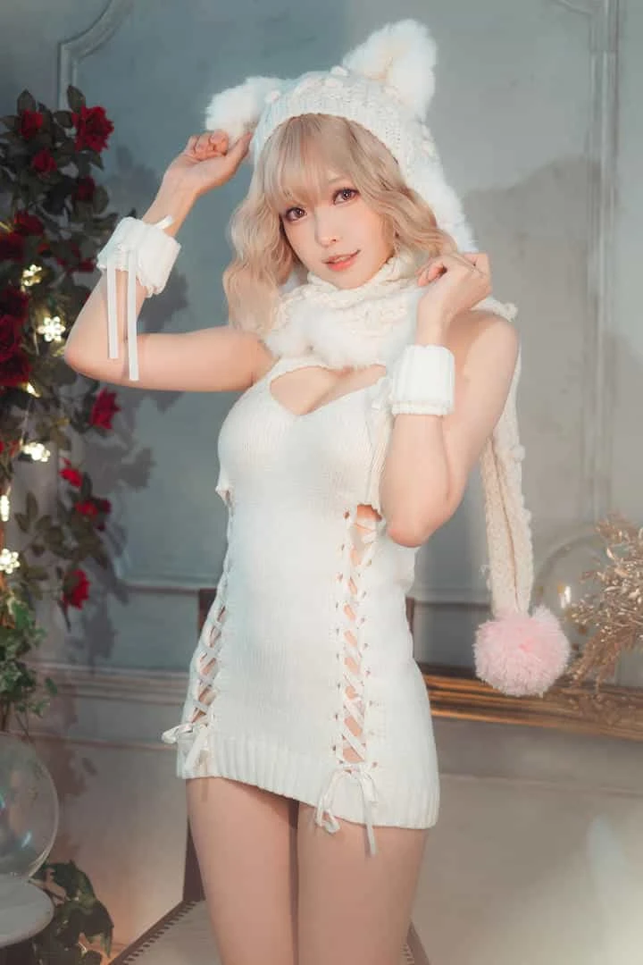 ElyEE子 白色 KNITTING