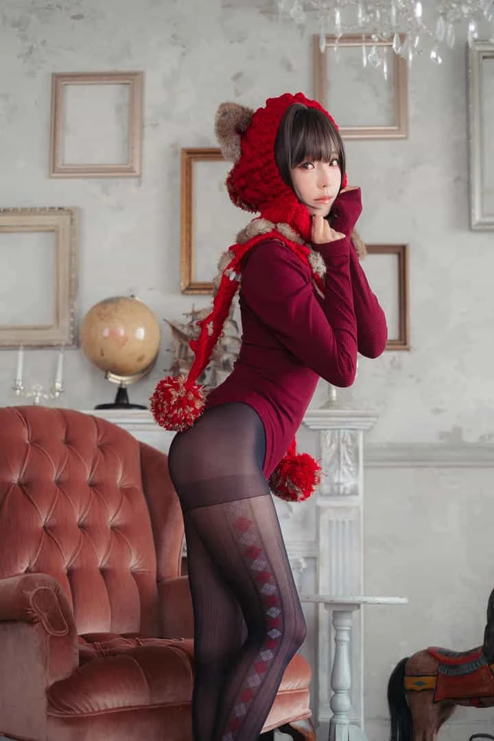 ElyEE子 红色 KNITTING