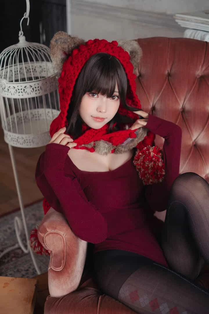 ElyEE子 红色 KNITTING