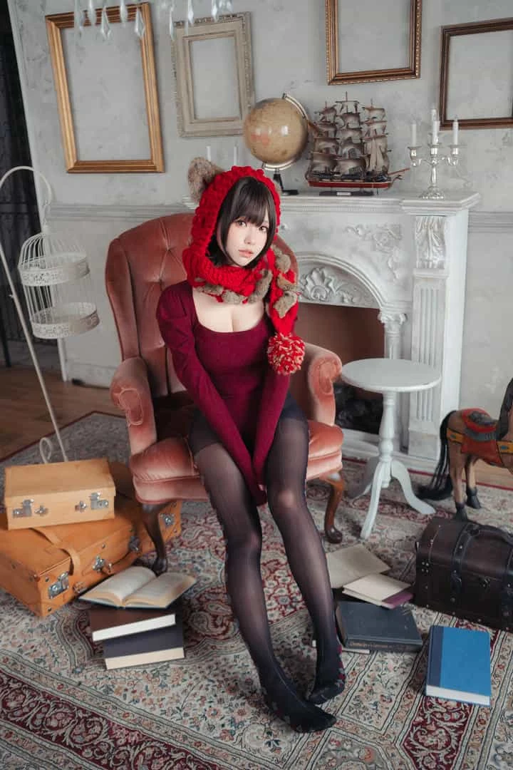 ElyEE子 红色 KNITTING
